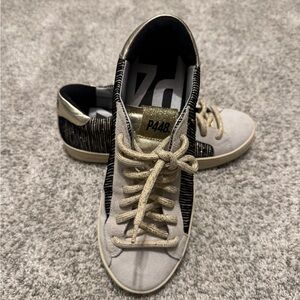 P448 Black and Gold John Swing Sneakers